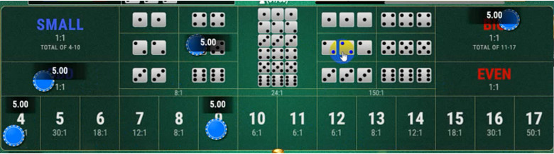 SBOTOP Casino Games - Sic Bo Multiplayer Placing a Bet