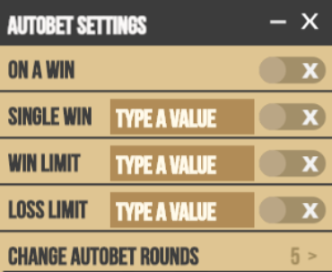The Alchemist auto bet settings panel.png