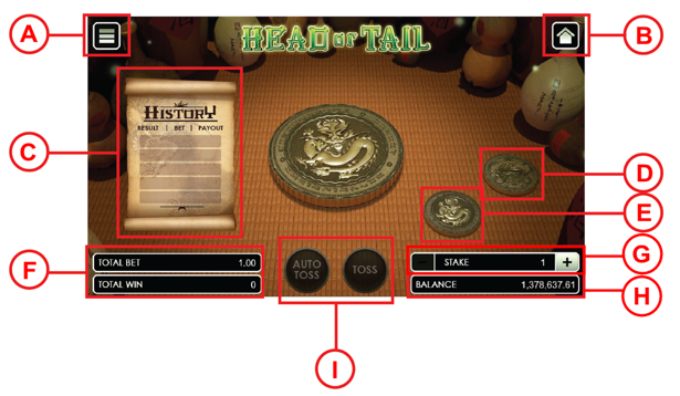 Head or Tail user interface