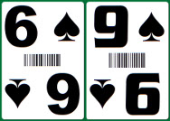 SBOTOP Live Casino Blackjack Cards Numbered 6 & 9