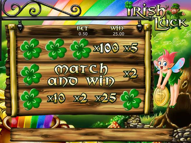 Irish Luckマッチ・アンド・ウィン中