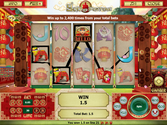 God of Fortune Win Example God of Fortune Win Example
