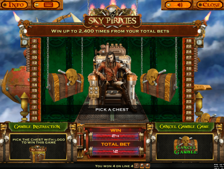 Sky Pirates Gamble Game Feature Sky Pirates Gamble Game Feature