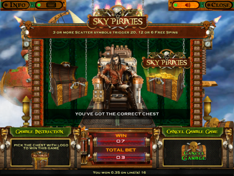 Sky Pirates Gamble Winning Example Sky Pirates Gamble Winning Example