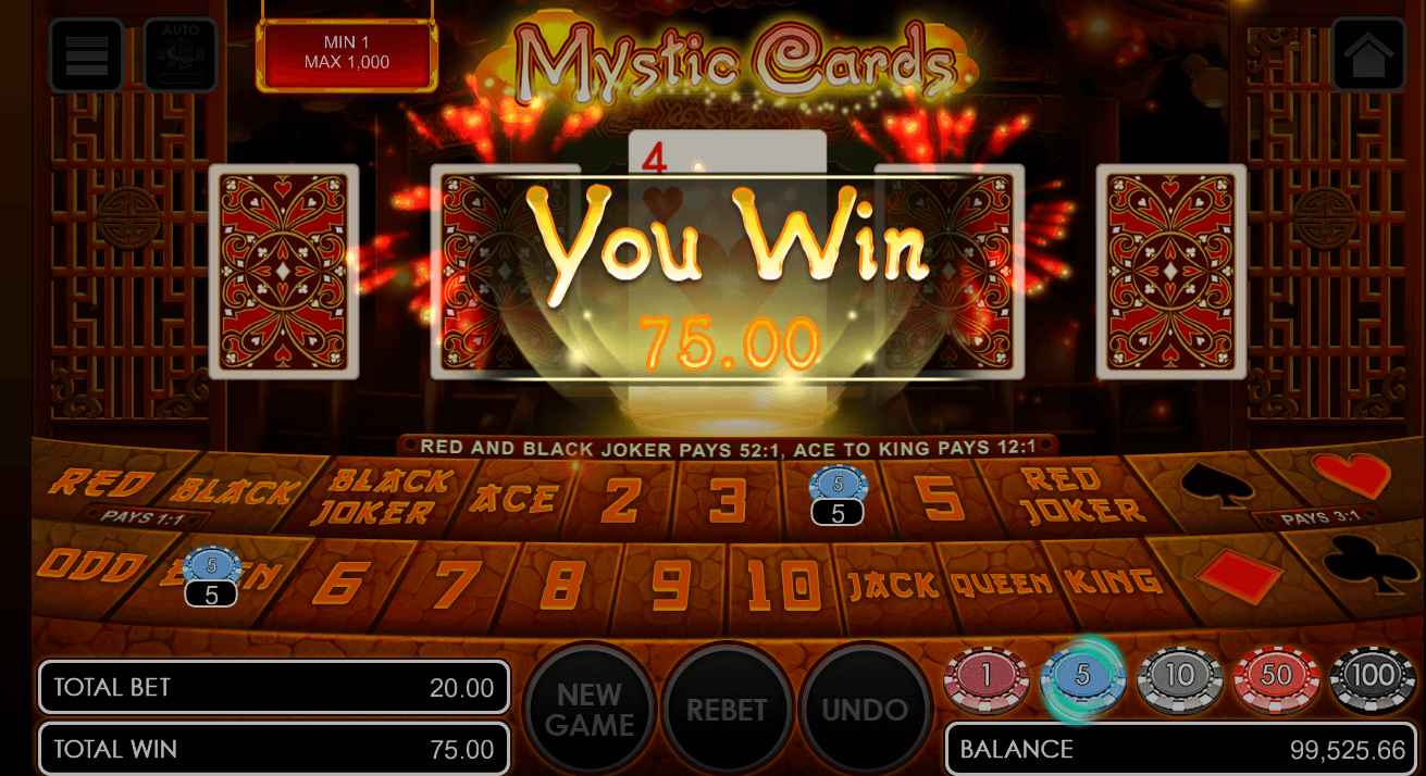 Mystic cards game winning flier Mystic cards game winning flier