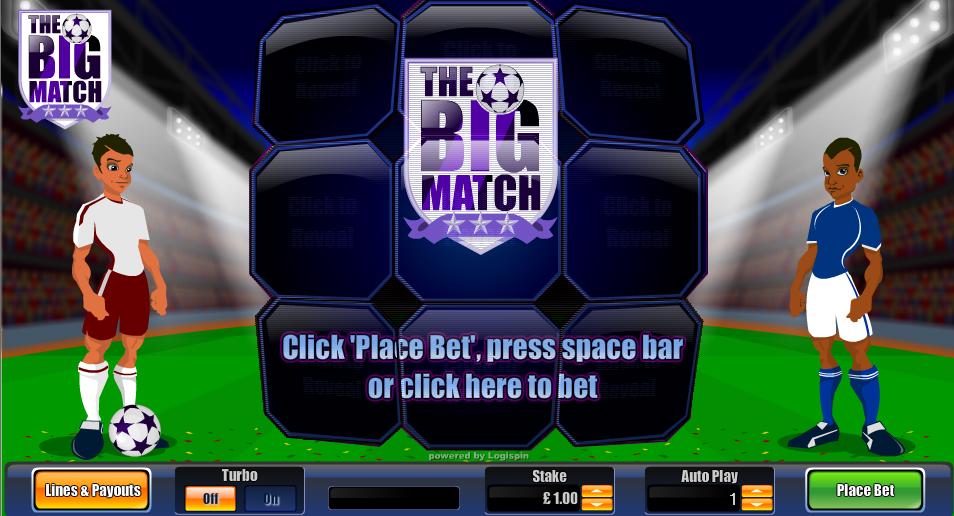 The Big Match Entry Screen The Big Match Entry Screen