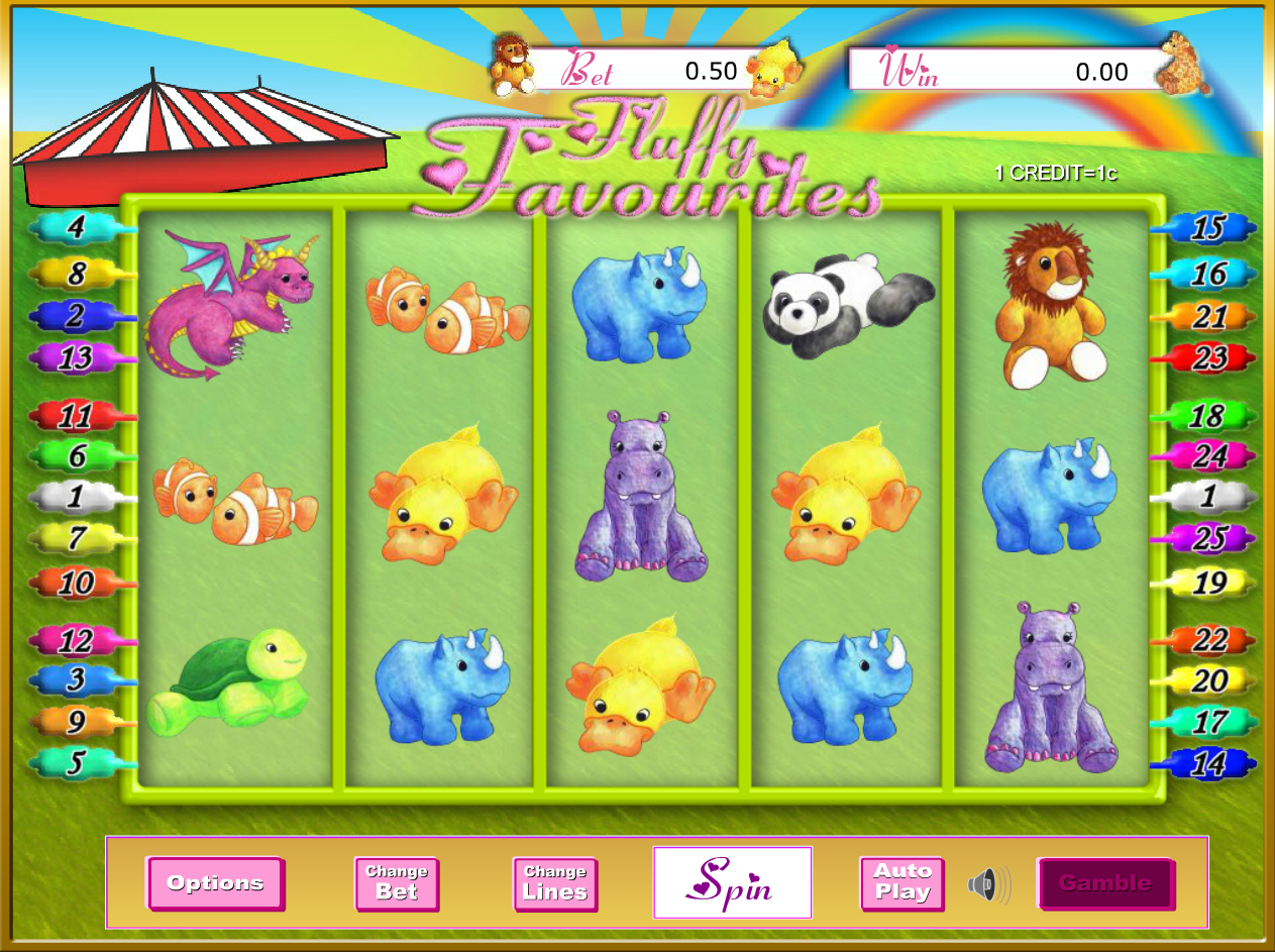 Fluffy Favourites Entry Screen Fluffy Favourites Entry Screen