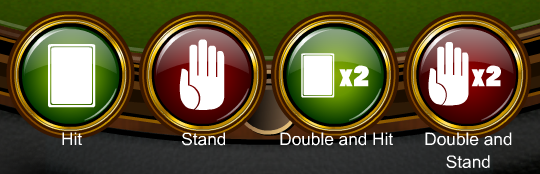 Sette e Mezzo Interface buttons Sette e Mezzo Interface buttons