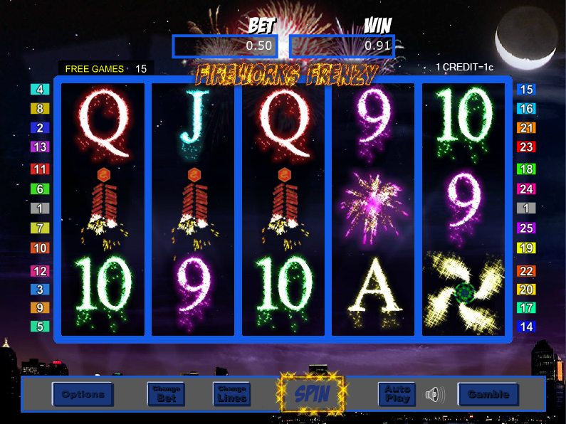 Fireworks Frenzy Triggering Free Games
