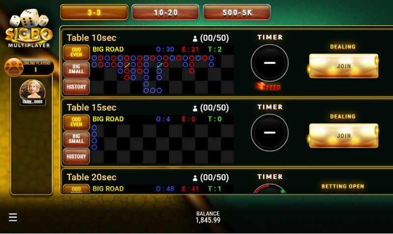 SBOTOP Casino Games - Sic Bo Multiplayer Game Table